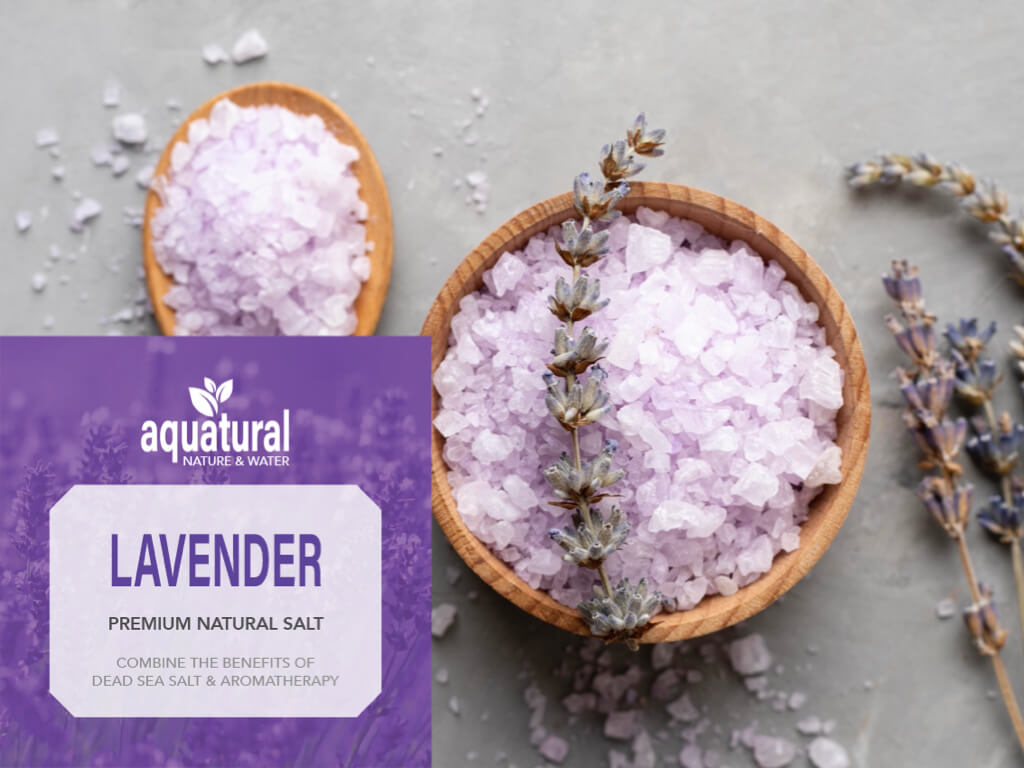 Aquatural Lavendel Premium Salt Crystal Mix - Aroma Therapie Badzout - ontspannend - kalmerend - goede nachtust