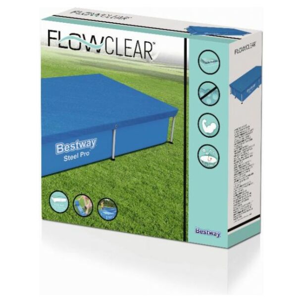 menu leer Medicinaal Bestway Flowclear afdekzeil voor rechthoekig zwembad frame 221 x 150 cm •  Out at Home