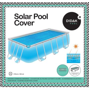 Bâche à bulles isolante Didak – bâche solaire pour piscine rectangulaire 400 x 211 cm