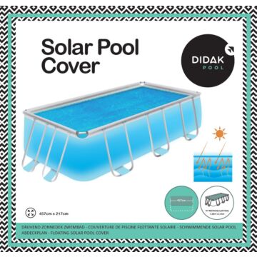 Bâche à bulles isolante Didak – bâche solaire pour piscine rectangulaire 488 x 244 cm