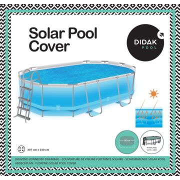 Bâche à bulles isolante Didak – bâche solaire pour piscine ovale 427 x 250 cm