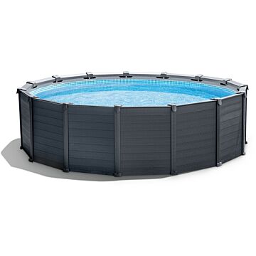 Intex Graphite Panel zwembad set rond Ø 478 x 124 cm