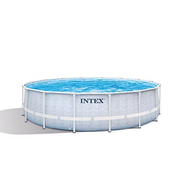 Intex Chevron Prism Frame PREMIUM zwembad set rond Ø 488 x 122 cm