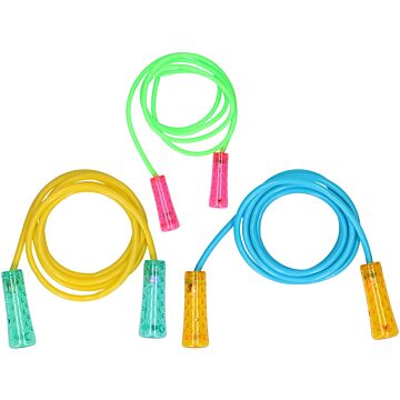 Eddy Toys Springseil mit Blinklicht - Lustiges Outdoor-Spielzeug - grün / blau / gelb