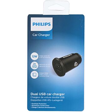 Philips Chargeur de voiture DLP2510/03 - 2 ports USB-A