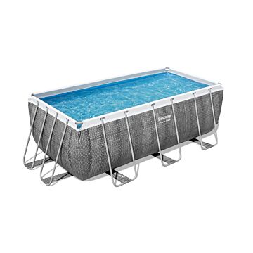 Bestway Power Steel Schwimmbad-Set rechteckig 412 x 201 x 122 cm