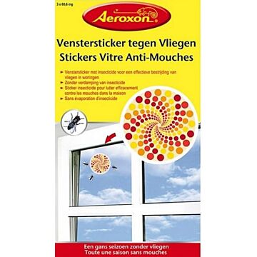 Aeroxon Antennenfliegenfalle -  Fensteraufkleber Mit Motiv 4 STK.