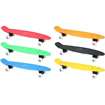 Skateboard No Fear 57 cm en Noir / Bleu / Vert / Rouge / Jaune / Orange