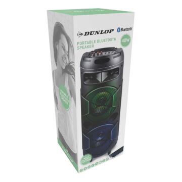 Dunlop Bluetooth Speaker - Draagbaar - 2 x 10 Watt - met Microfoonaansluiting