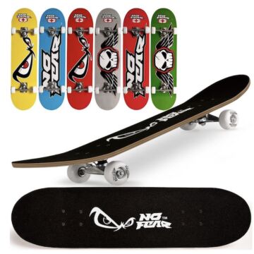 No Fear Skateboard 78 cm en Noir, Bleu, Vert, Rouge, Jaune, Orange