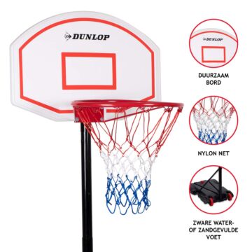 Dunlop Basketbalset met Basketbalring 165 tot 205 cm