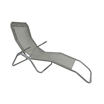 Ligstoel Basic - 187 x 60 x 93 cm - grijs