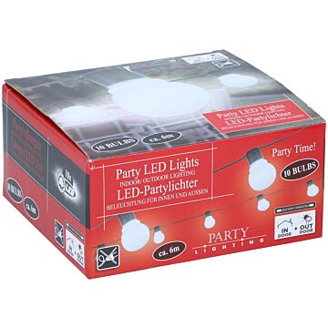 Festliche Lichter Lichterkette mit 10 LED Lichtern - weiß
