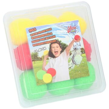 Water absorberende splashballen, 9 waterspetterballen met verschillende kleuren in een doos