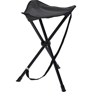 Tabouret pliable trois pieds - Chaise de camping avec sac de transport - gris anthracite