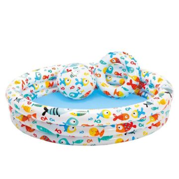 Intex Children's Pool Fishbowl inklusive Strandball und Gummiring 2