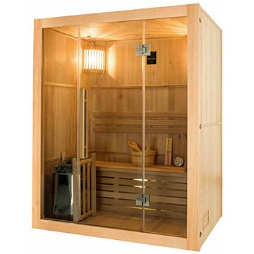 Traditionelle 3-Sitzer-Sauna Sense - Komplettpaket 3,5 kW