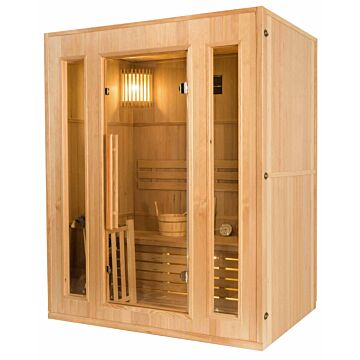 Sauna Vapeur ZEN Angulaire - 3 plaatsen - compleet pak 4.5kW