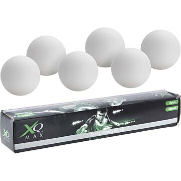 XQ Max Tischtennisbälle 40 mm 6 Stück - weiß