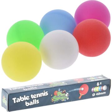 XQ Max Tafeltennisballen 40 mm 6 stuks - gekleurd