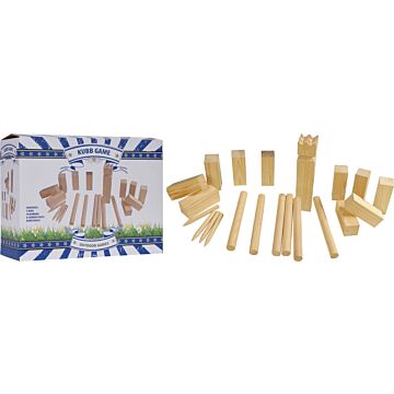 Finnisches Kubb Set XL 21 Stück Holz - Outdoorspielzeug