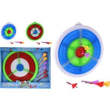 Dartscheibe Spiel Set 23,5 cm Durchmesser mit 6 Darts