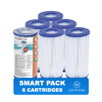 SMART PACK 6 st. Cartridgefilter type III – Bestway Flowclear