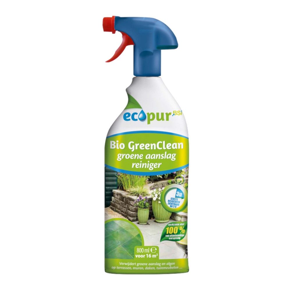 BSI - Ecopur Bio GreenClean tegen groene aanslag - Gebruiksklaar - 800 ml voor 16 m²