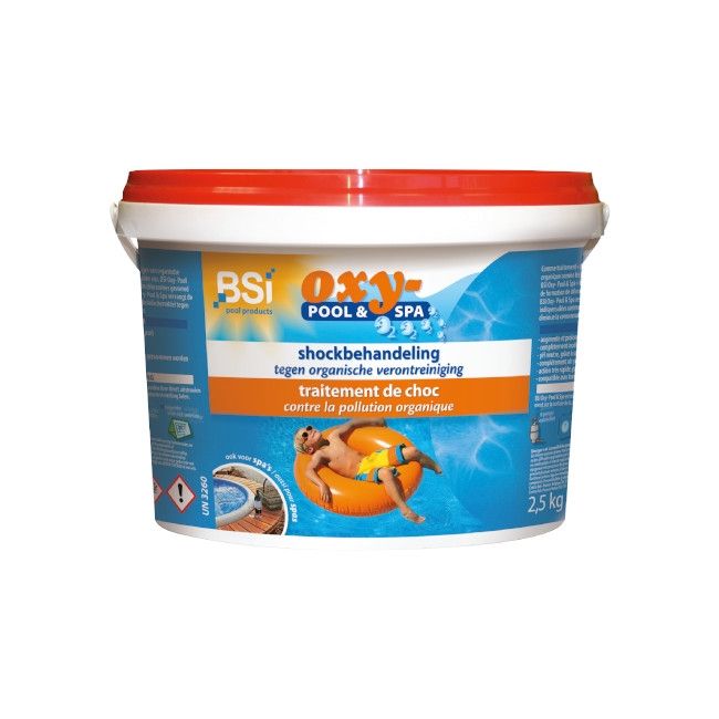 BSi zwembadreiniging Oxy-pool & spa 2,5 kg blauw
